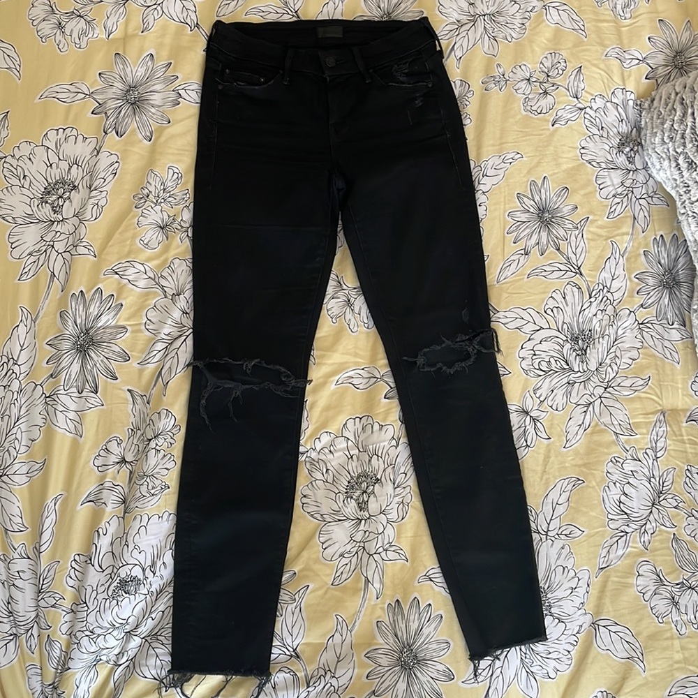 Mother looker ankle fry jeans size 24 black